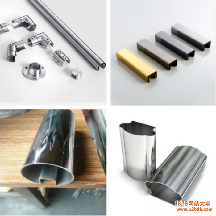扶手护栏工程用不锈钢凹槽管1